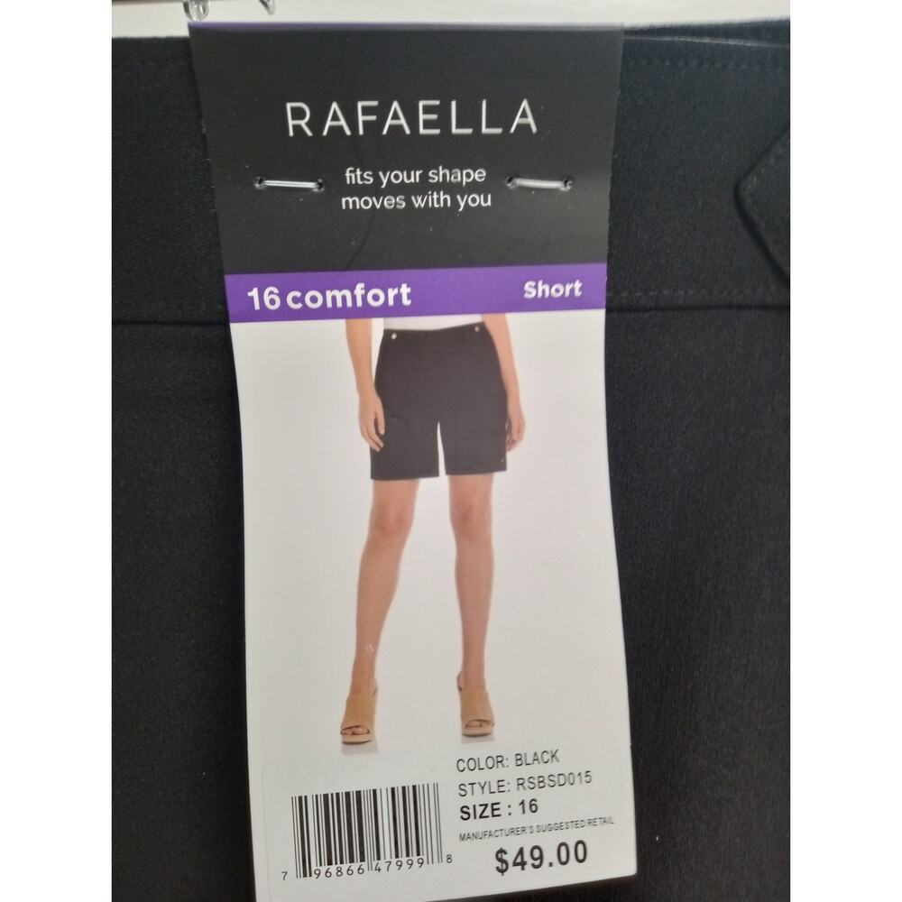 *NEW with Tags* RAFAELLA Black Shorts size 16 comfort 0277